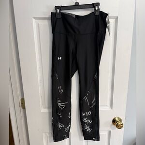 Under Armour Black Leggings with Subtle White Accents